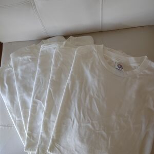 5 PACK White Crew Neck T-Shirts BRAND NEW XL